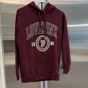 PINK Victoria's Secret Maroon Hoodie Sweatshirt